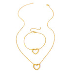 Load image into Gallery viewer, Romantic Heart Woven Necklace and Bracelet Set
