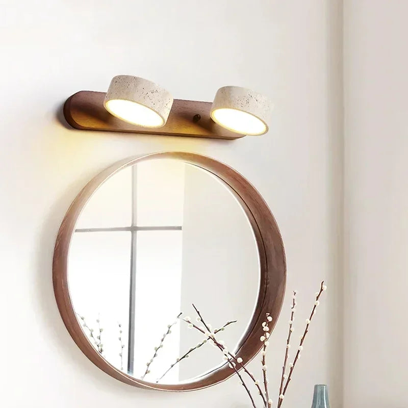 Japanese Wabi Sabi Style Round Wall Light Fixture