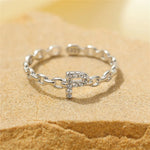 Load image into Gallery viewer, Dainty Diamond Letter Initial Ring
