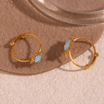 Load image into Gallery viewer, Adjustable Diamond Accented Opal Iridescent Rings
