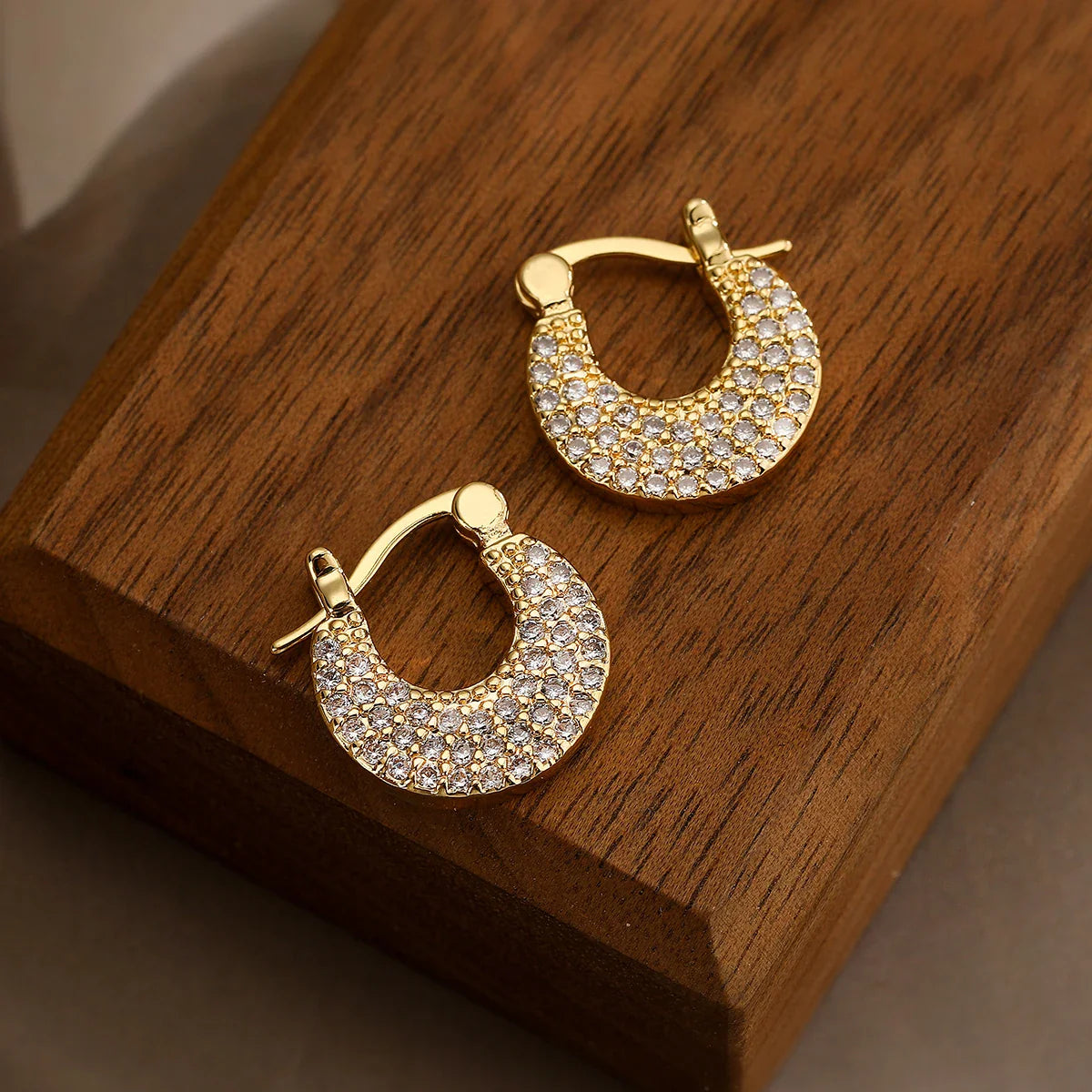 Dazzling diamond hoop earrings