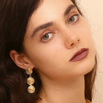Load image into Gallery viewer, Classy Patterned Triple Dangle Earrings

