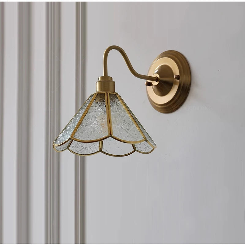 Retro Copper Tiffany Wall Lamp Light Fixture