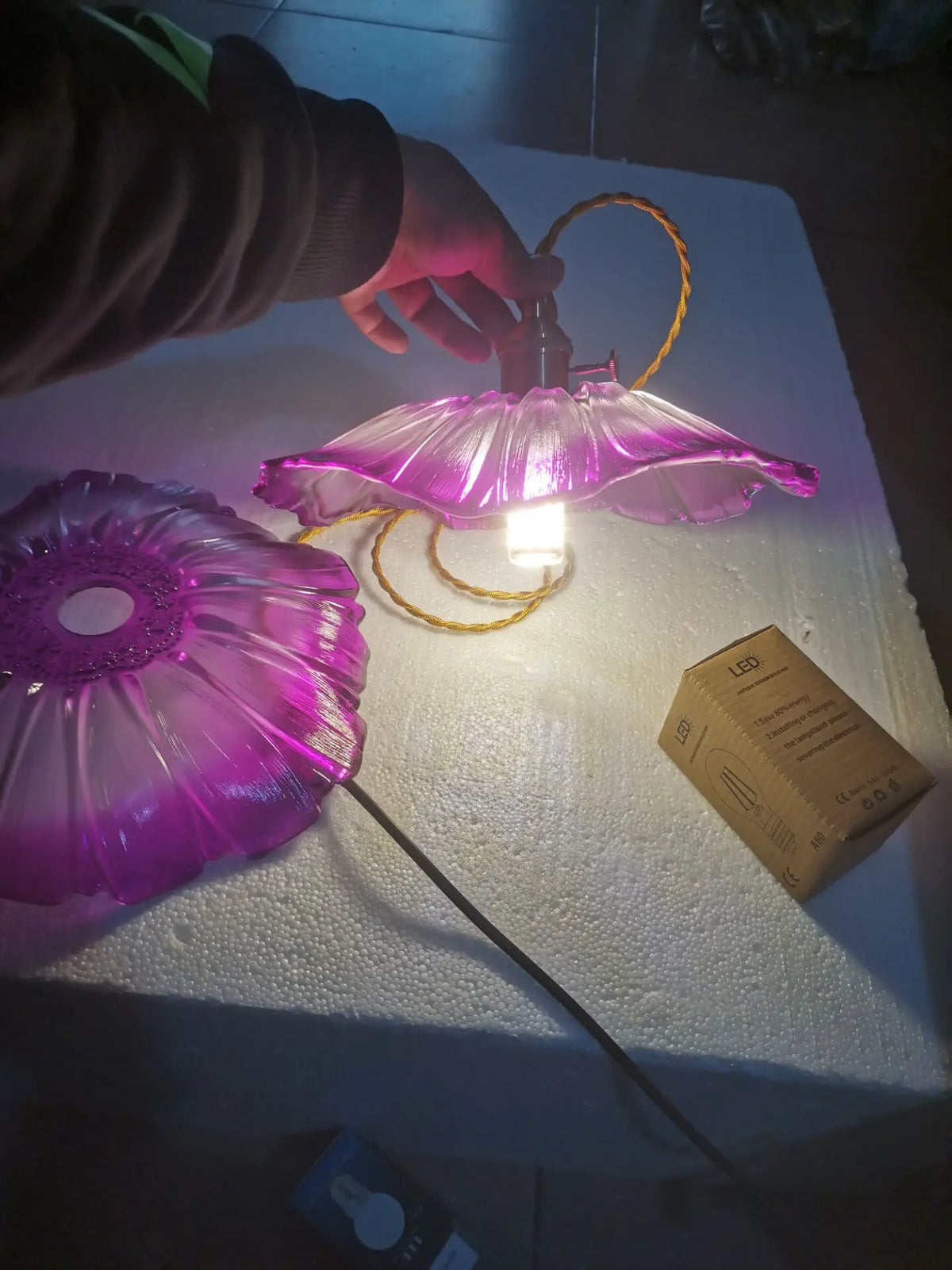 Colorful Glass Pendant Light Fixture