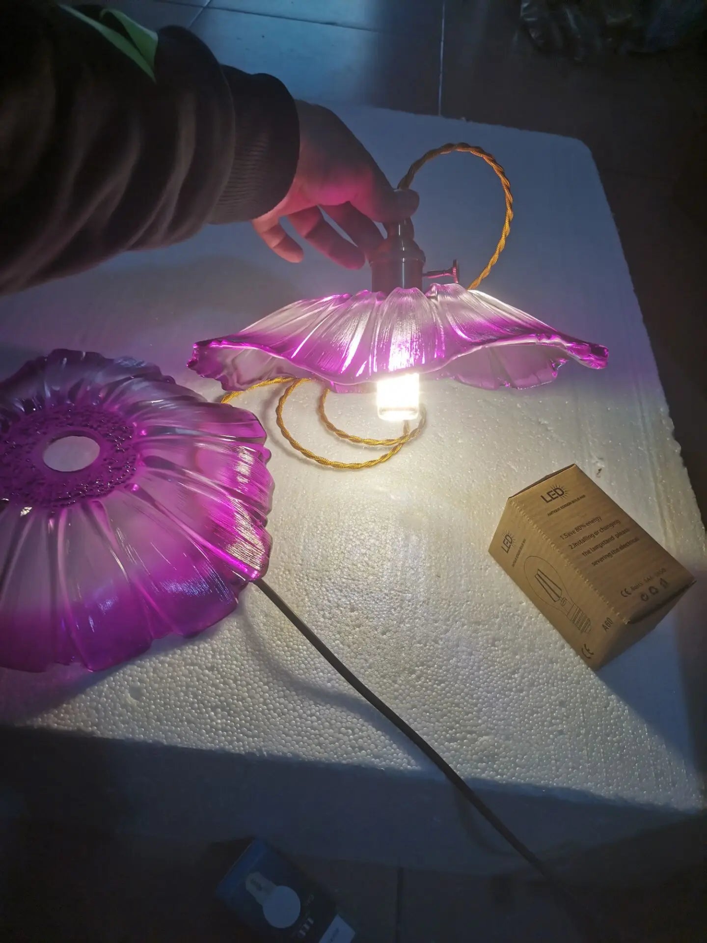 Colorful Glass Pendant Light Fixture