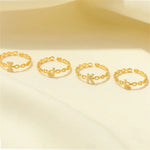 Load image into Gallery viewer, Dainty Diamond Letter Initial Ring
