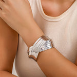 Load image into Gallery viewer, Spiral Cross Wrap Bangle Bracelet

