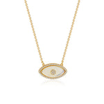 Load image into Gallery viewer, Dainty Evil Eye Diamond Accented Necklace
