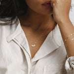Load image into Gallery viewer, Dainty Personalized Disc Initial Necklace
