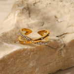 Load image into Gallery viewer, 18k Intersect Diamond Accented Ring
