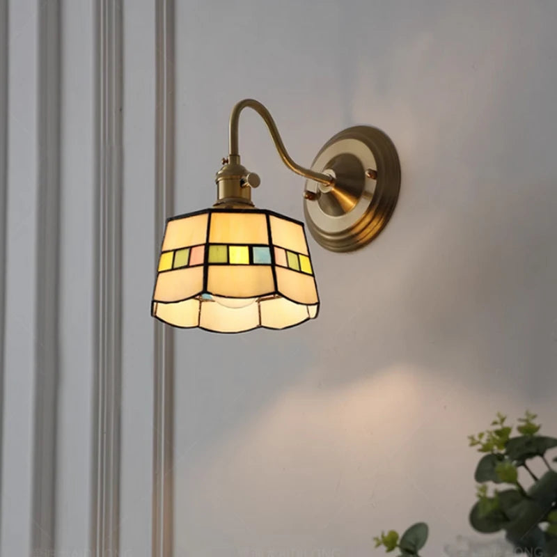 Vintage Industrial Copper Wall Light Fixture