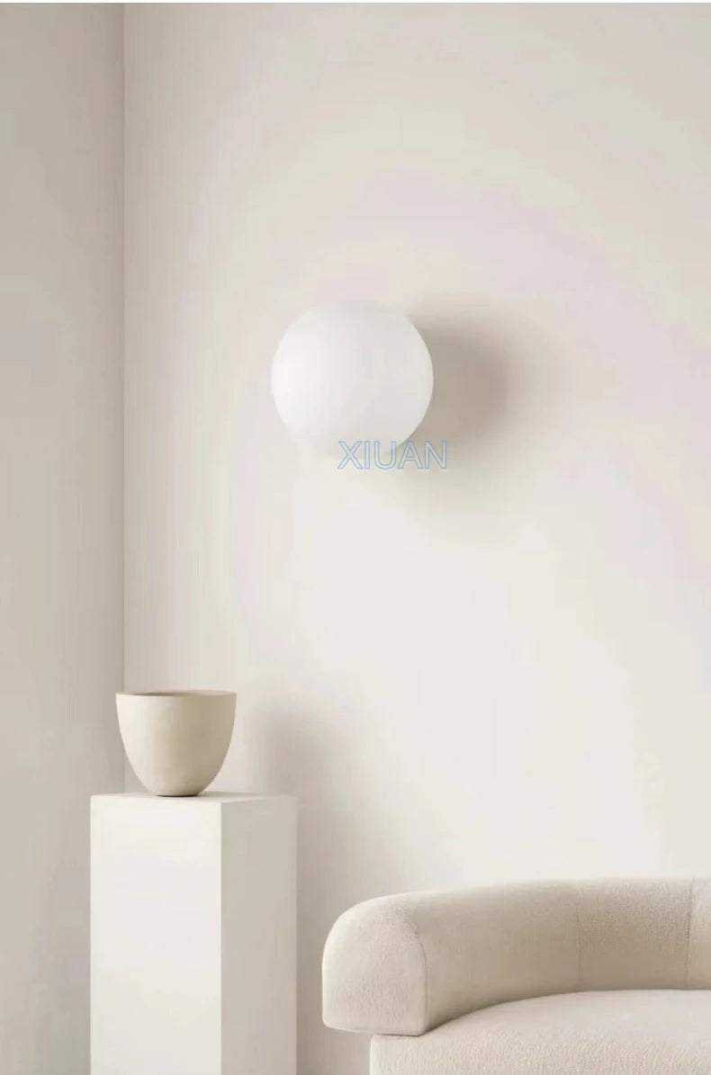 Concealed Base Glass Wall Lamps In Frosted or Gloss