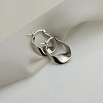 Load image into Gallery viewer, Minimal Flattened Irregular Hoop Earrings
