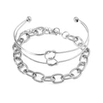 Load image into Gallery viewer, Dual Knot Paperclip Bracelet Stack
