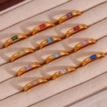 Load image into Gallery viewer, 18k Baguette Cut Fine Birthstone Ring
