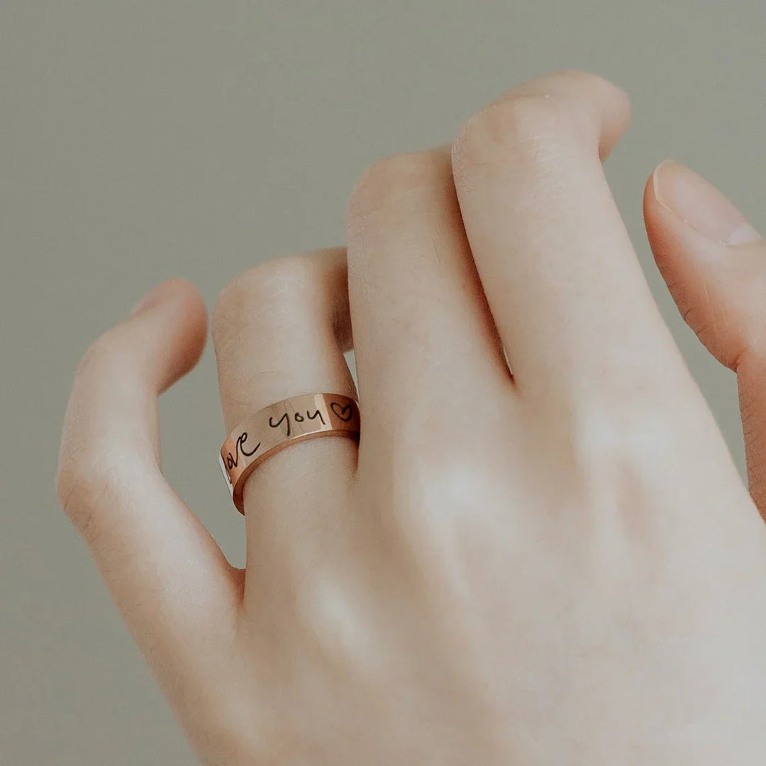 Timeless Script Ring