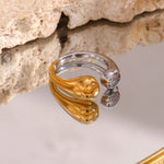 Load image into Gallery viewer, Modern Two Tone Droplet Ring
