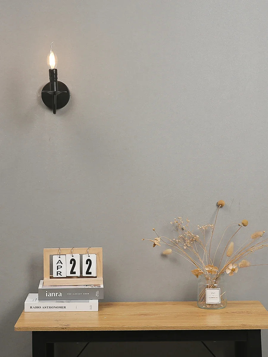 Iron Frame Egg Glass Ball Indoor Wall Lamp in Gold or Black