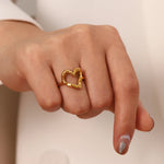Load image into Gallery viewer, 18k Melted Heart Ring
