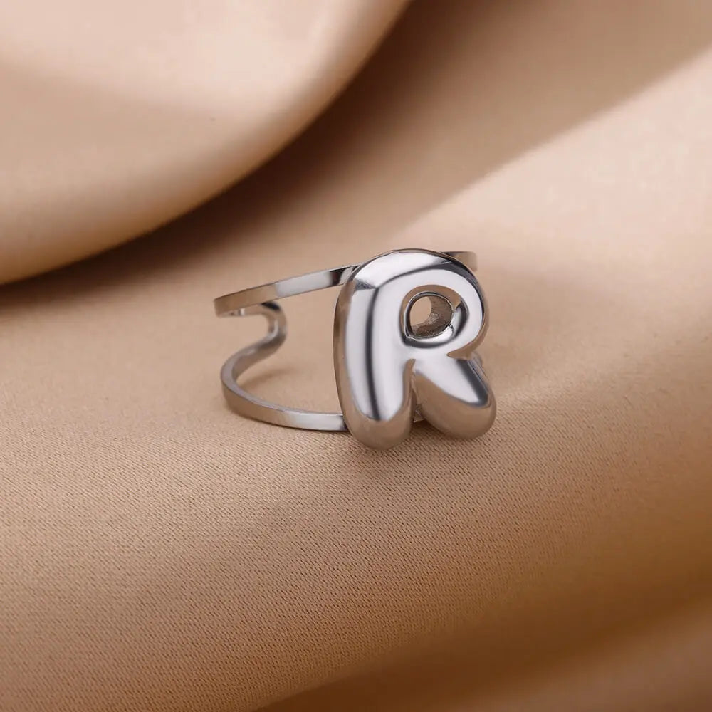 Puffy Letter Ring