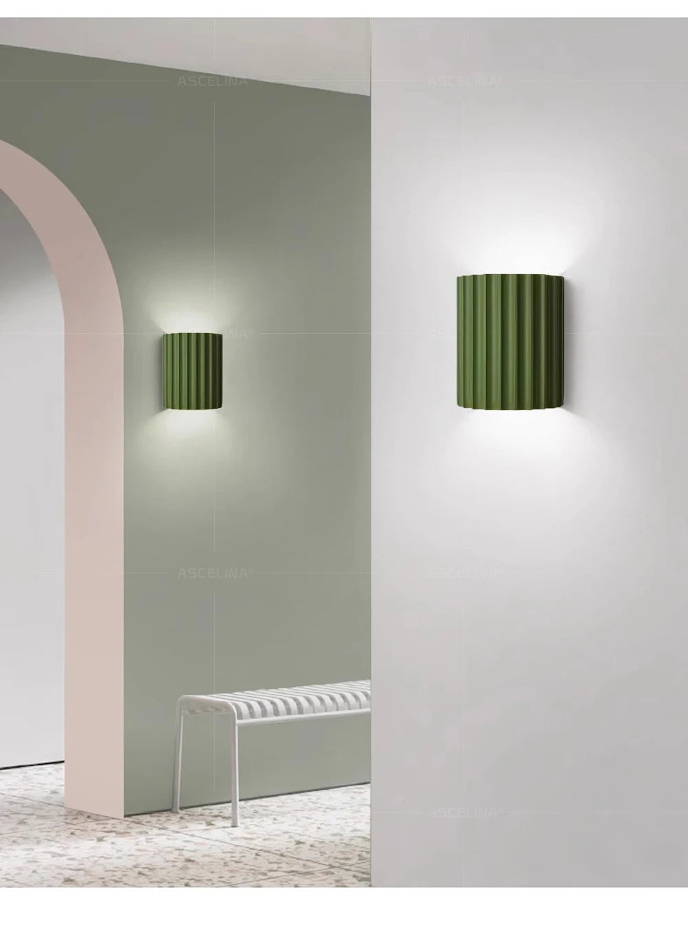 Nordic Corrugated Resin Wall Lamp