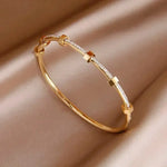 Load image into Gallery viewer, Classy Diamond Hex Bangle Bracelet
