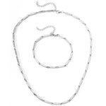 Load image into Gallery viewer, Modern Geometric Chain Necklace and Bracelet Set
