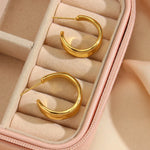 Load image into Gallery viewer, Minimal Textured Crevice Earrings
