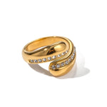 Load image into Gallery viewer, Chunky Diamond Accented Wrap Ring
