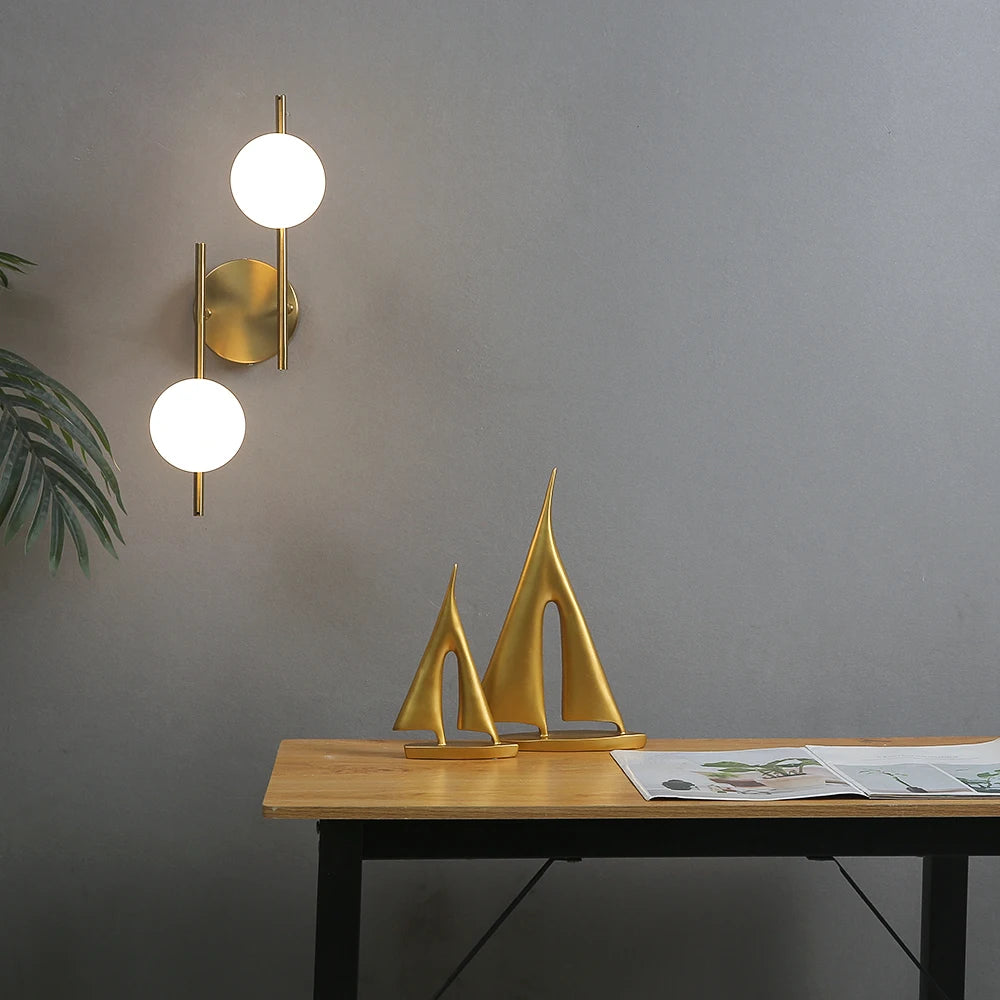 Modern Glass Ball Wall Sconce Lighting Fixture