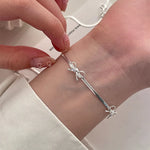 Load image into Gallery viewer, Feminine Bow Herringbone Necklace and Bracelet
