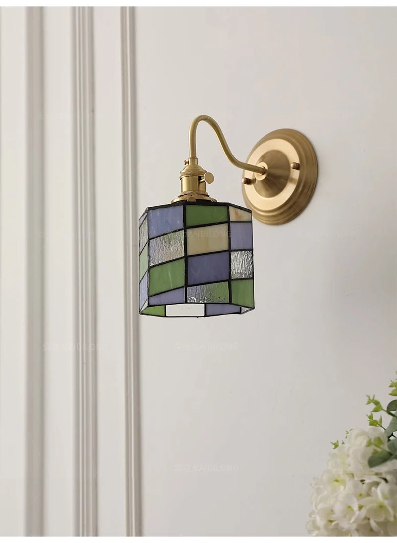 Vintage Industrial Copper Wall Light Fixture