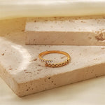 Load image into Gallery viewer, 18k Beaded &amp; Zircon Tipped Ring
