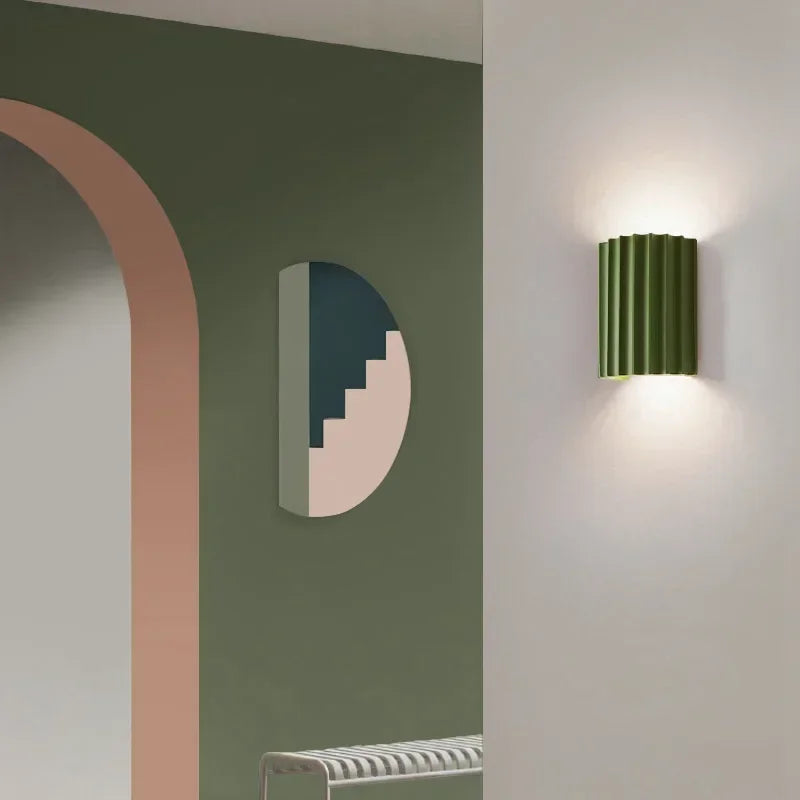 Nordic Corrugated Resin Wall Lamp