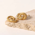 Load image into Gallery viewer, Dainty Dual Textured &amp; Diamond Hoop Earrings
