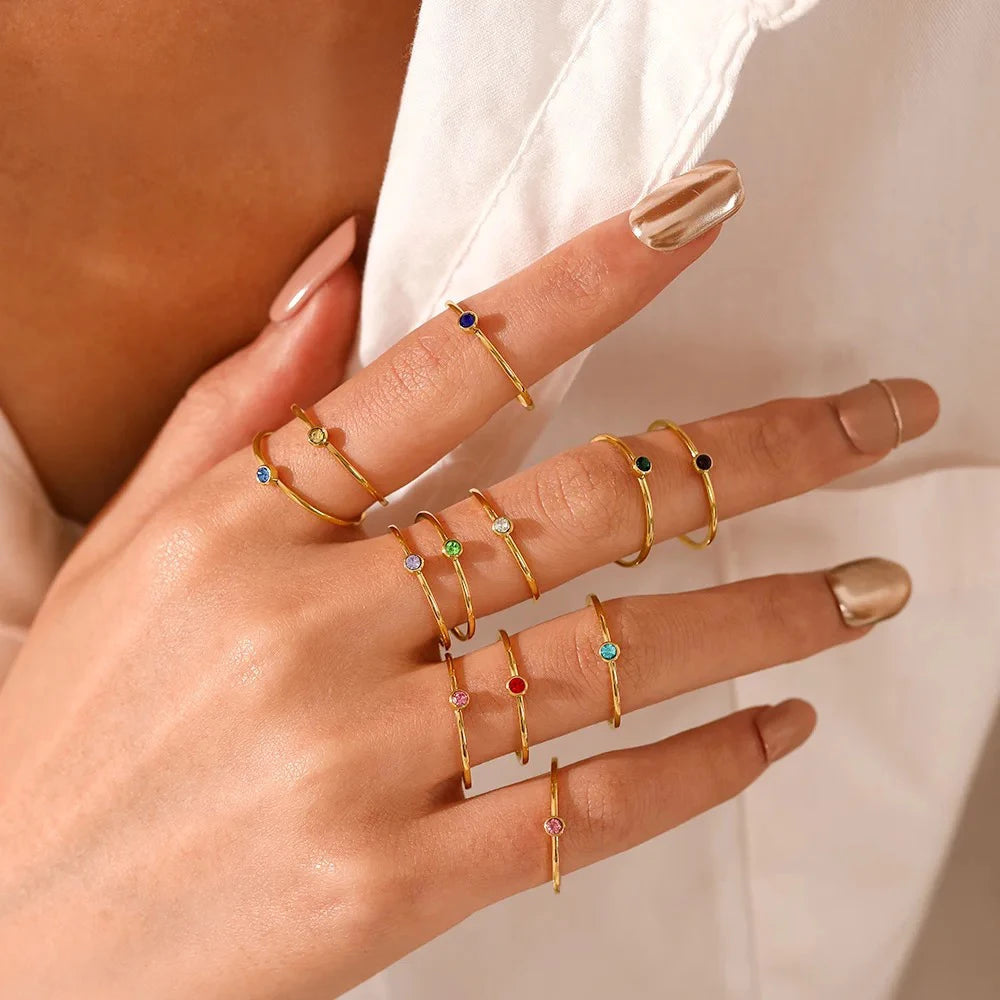 Dainty Treasure Birthstone Ring