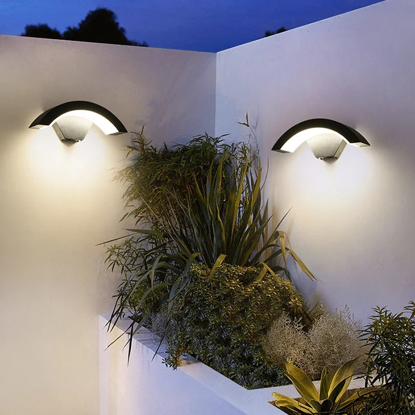 Motion Sensor Enabled Waterproof Outdoor Wall Light Fixture