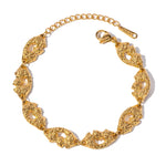 Load image into Gallery viewer, 18k Melted Speckled Gold Bracelet
