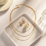Load image into Gallery viewer, 18k Dainty Classic Three Layer Necklace Stack
