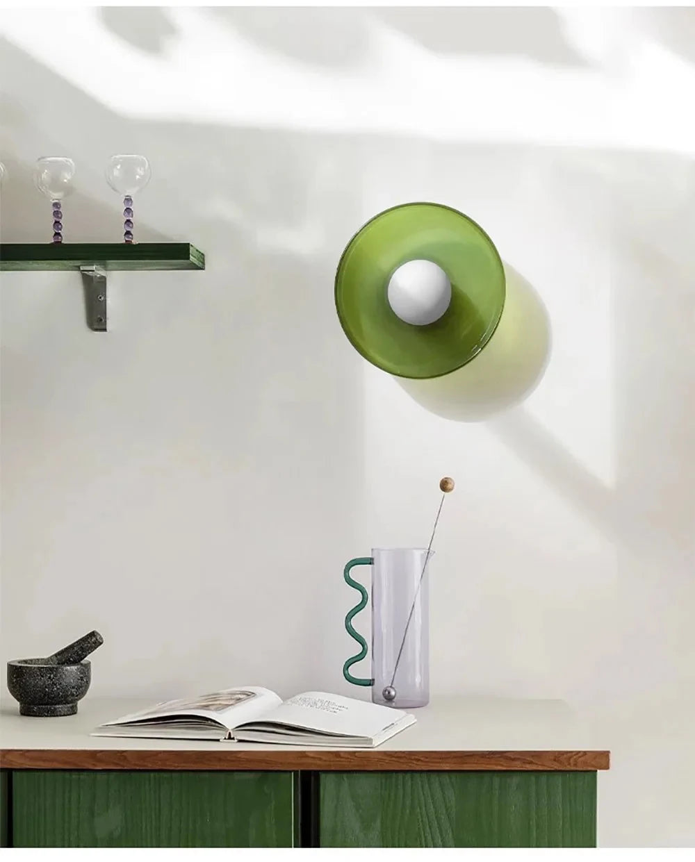 Mid Century Modern Glass Dome Flush Mount Ceiling Light