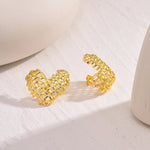 Load image into Gallery viewer, 14k Woven Heart Earrings
