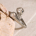 Load image into Gallery viewer, Teardrop Diamond Accented Wrap Ring
