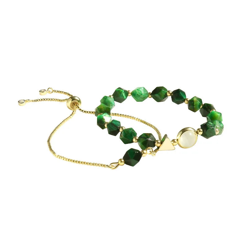 Elegant Green Charm Bracelet