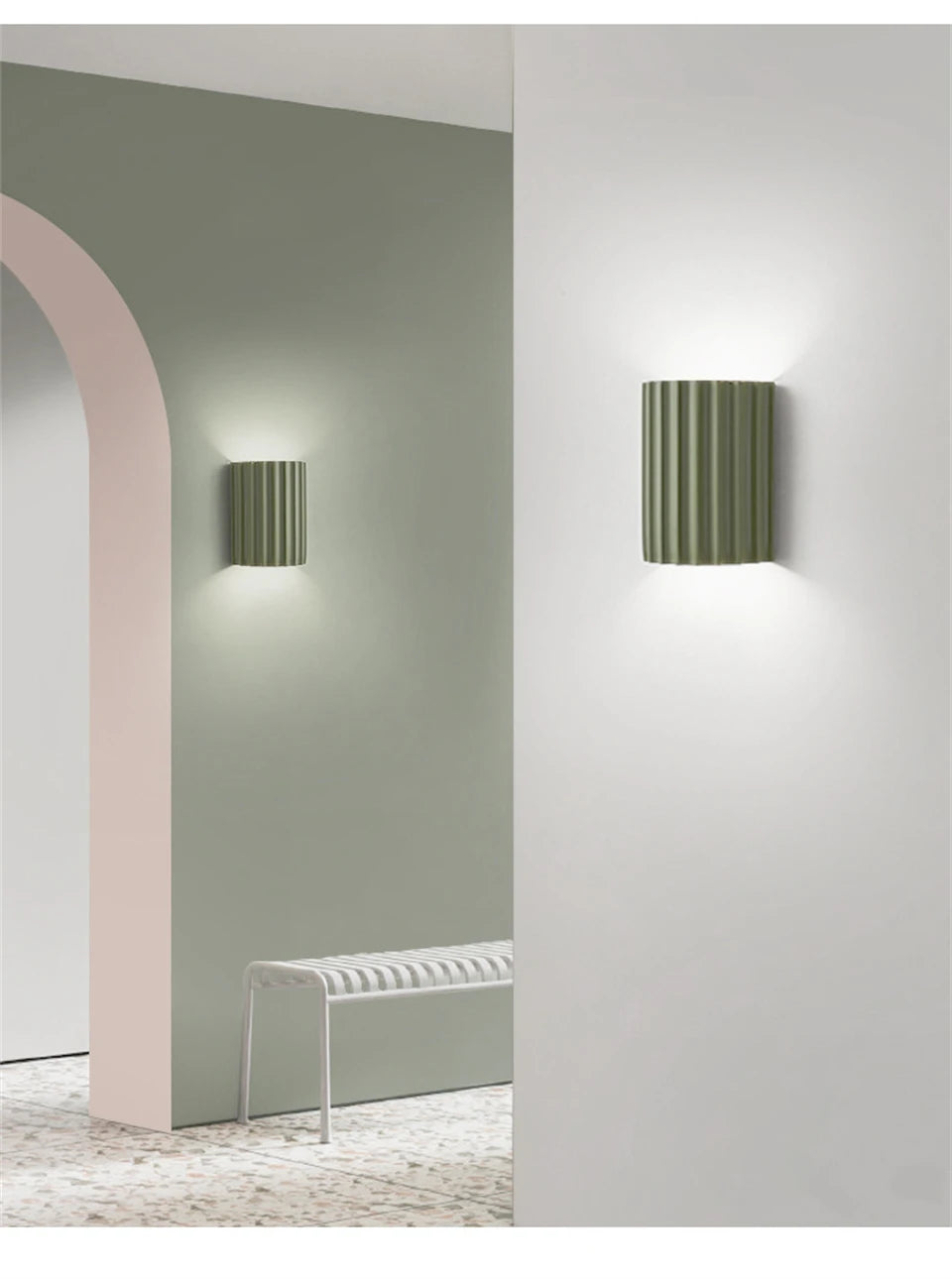 Ribbed Nordic LED Wall Lamp Light Fixture