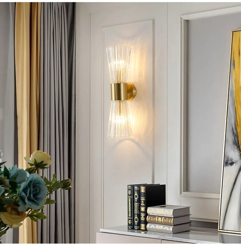 Modern Brass Wall Sconce Light Fixture