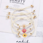 Load image into Gallery viewer, Braided Feminine Flower Star Bracelet
