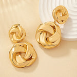 Load image into Gallery viewer, Stacked Pretzel Spiral Twist Earrings
