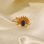 Load image into Gallery viewer, Dainty Lapis Sun Shine Ring

