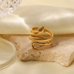 Load image into Gallery viewer, Adjustable Spiraling Snake Ring
