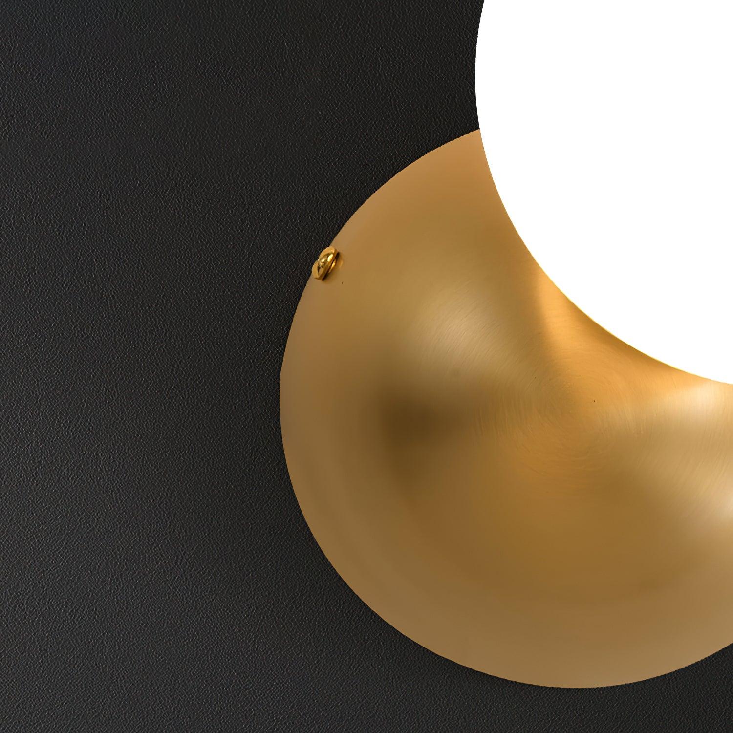 Globe Sleek Matte Brass Finish Wall Light